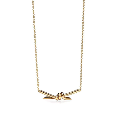 Aura Gilded Knot Necklace-Necklaces-Blizzm