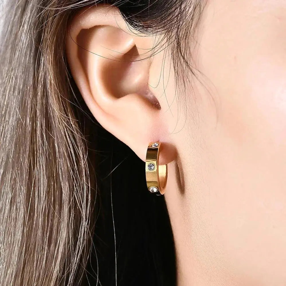 Eternity Screw-Motif Hoops-Earrings-Blizzm