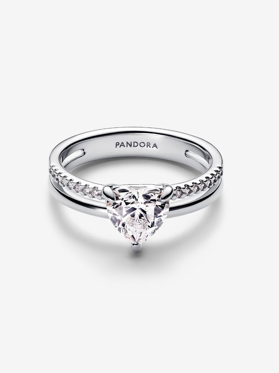 Princess Silver Heart Ring-Rings-Blizzm