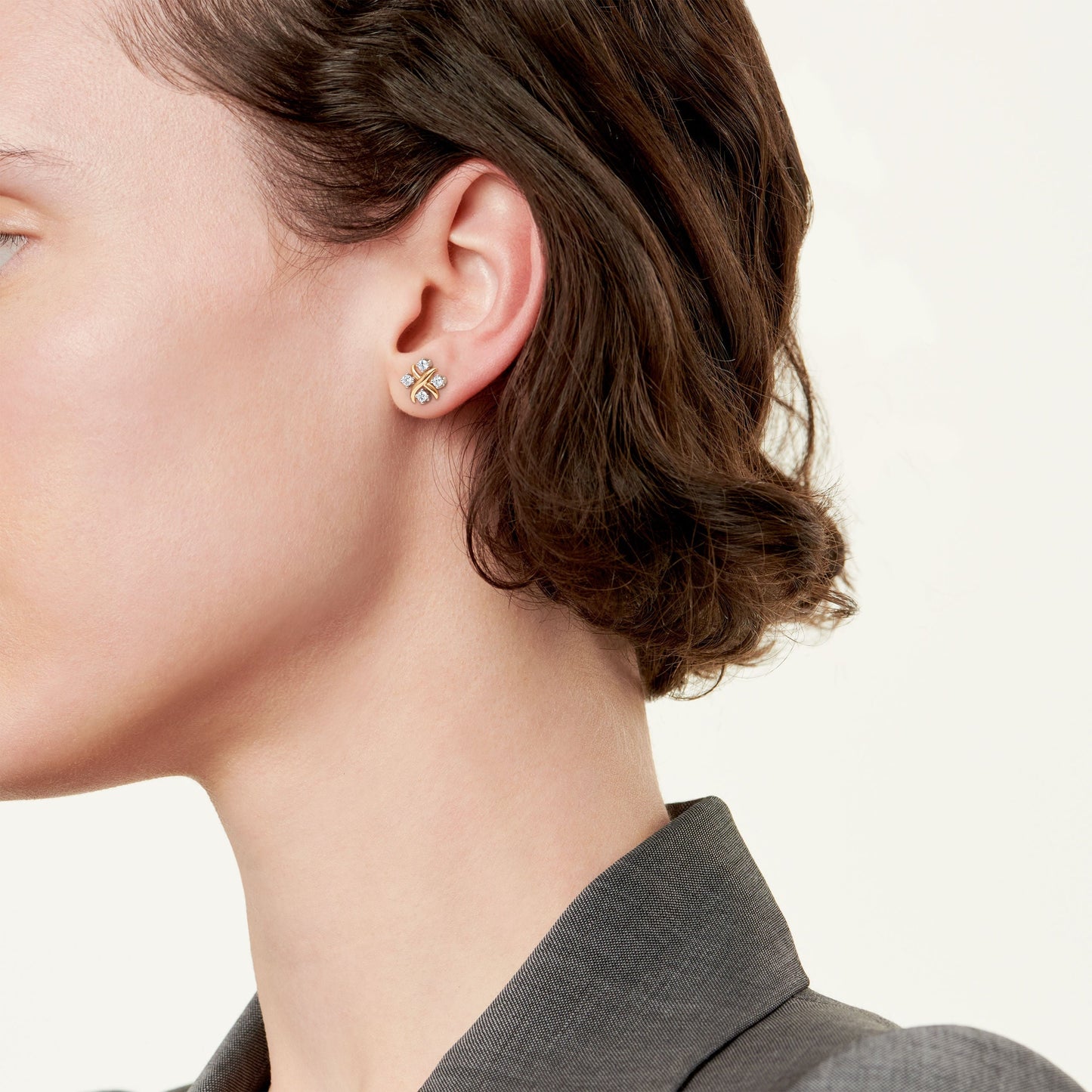 Sixteen Stone X-Motif Crystal Earrings-Earrings-Blizzm