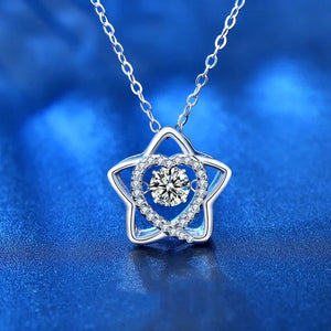 Moissanite Heart Pendant Necklace