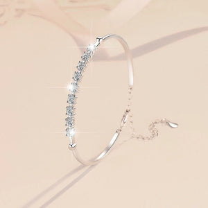 Moissanite Halo Bangle Bracele
