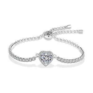 Levandor Sterling Silver Moissanite Bracelet