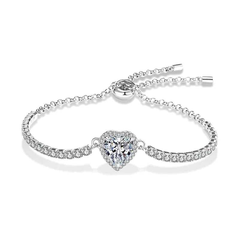 Levandor Sterling Silver Moissanite Bracelet