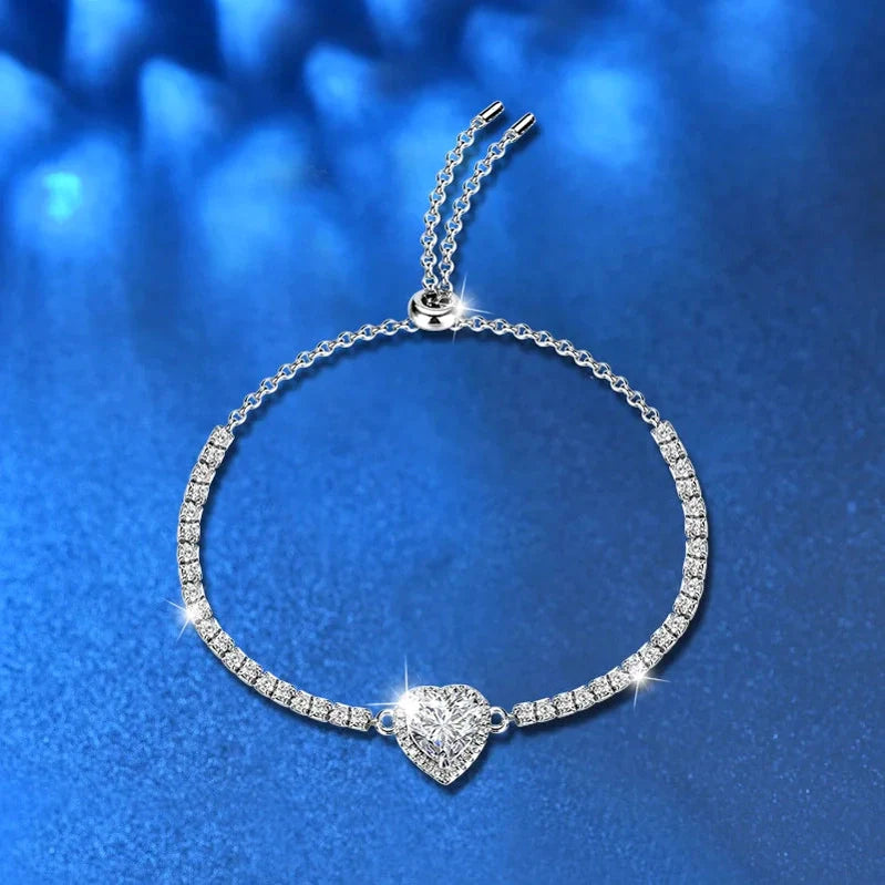 Levandor Sterling Silver Moissanite Bracelet