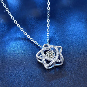 Moissanite Heart Pendant Necklace