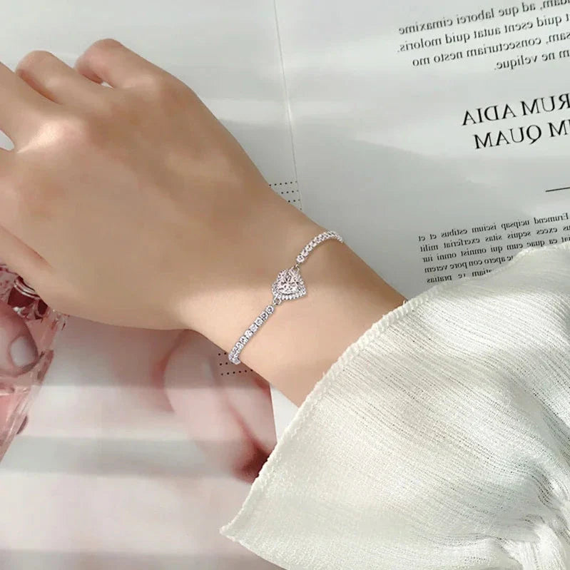 Levandor Sterling Silver Moissanite Bracelet