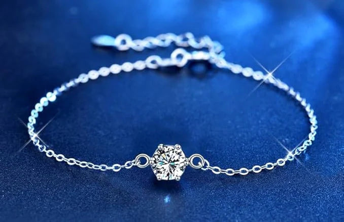 Lumiere Silver Moissanite Bracelet
