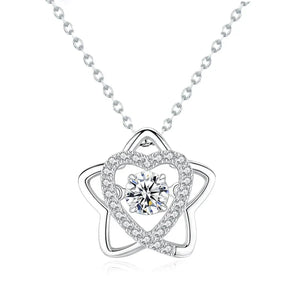 Moissanite Heart Pendant Necklace