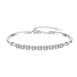 Moissanite Halo Bangle Bracele