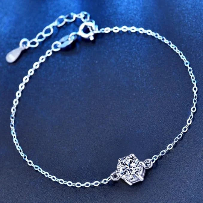 Lumiere Silver Moissanite Bracelet
