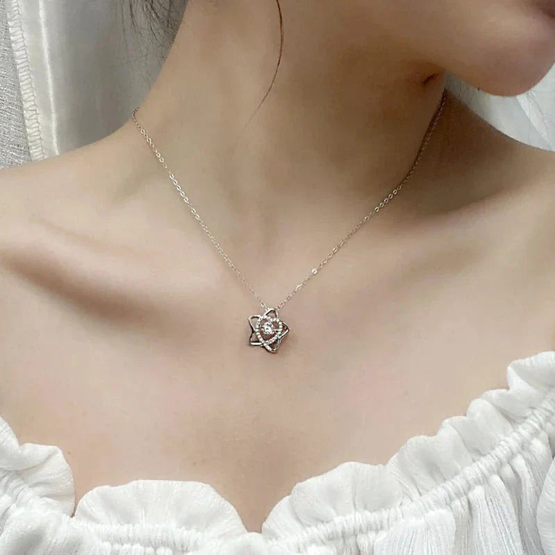 Moissanite Heart Pendant Necklace