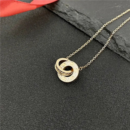 Amour Intertwined Necklace - Crystal-Necklaces-Blizzm