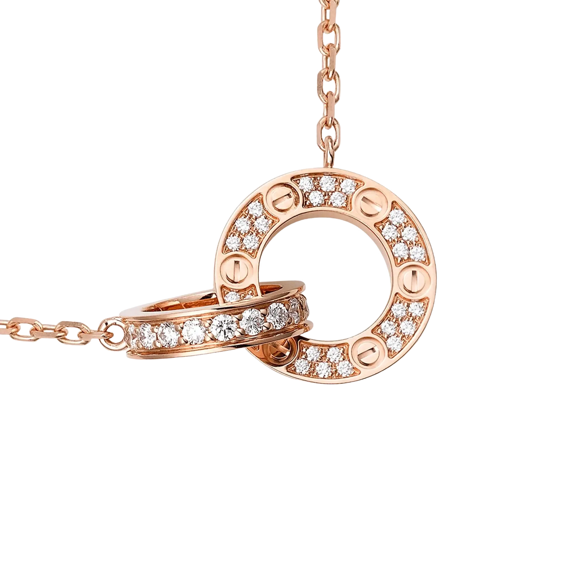 Amour Intertwined Necklace - Crystal-Necklaces-Blizzm