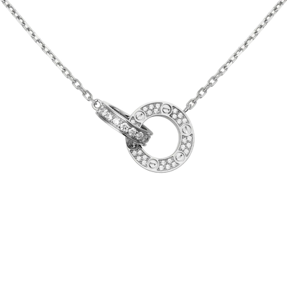 Amour Intertwined Necklace - Crystal-Necklaces-Blizzm
