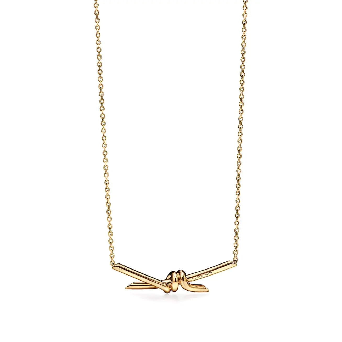 Aura Gilded Knot Necklace-Necklaces-Blizzm