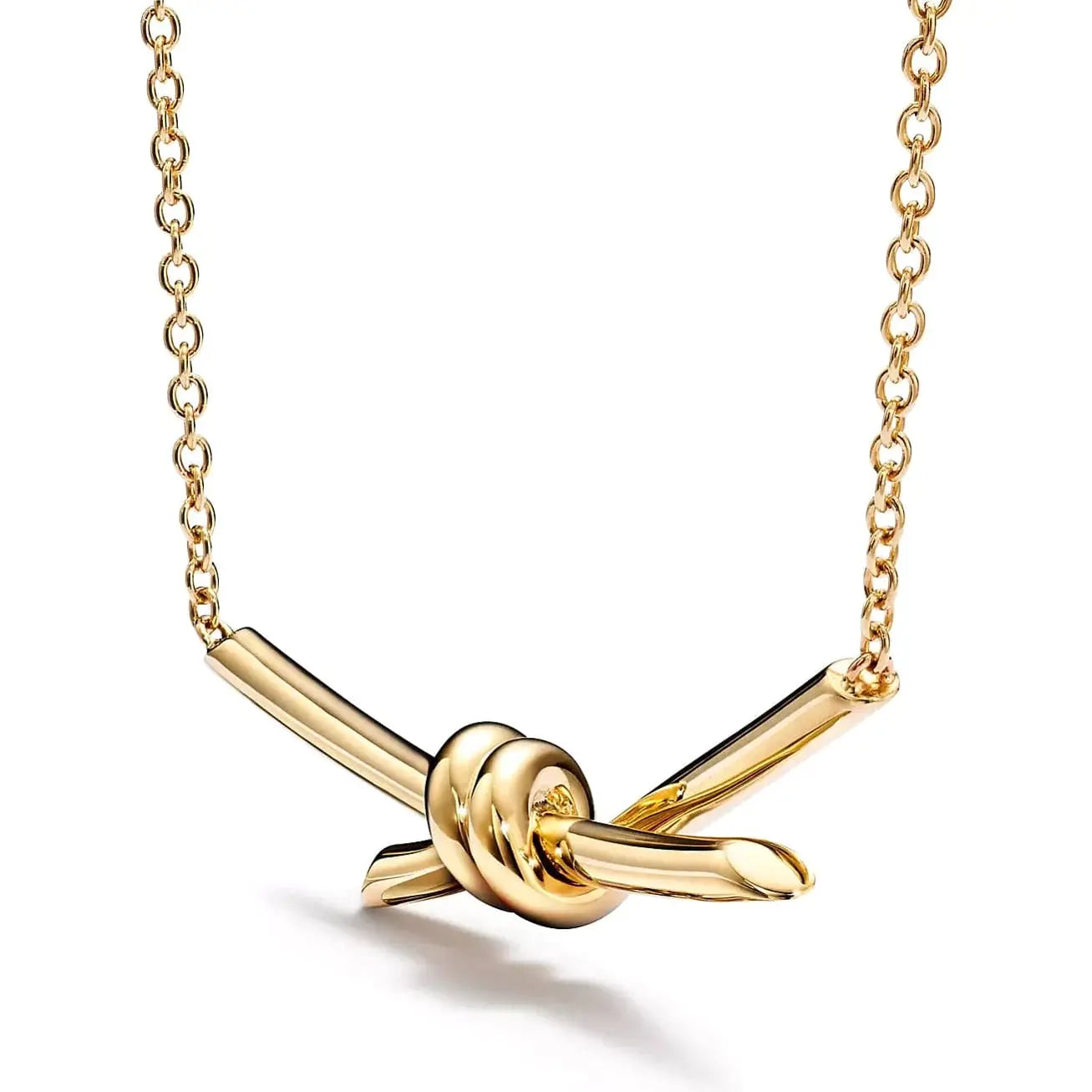Aura Gilded Knot Necklace-Necklaces-Blizzm