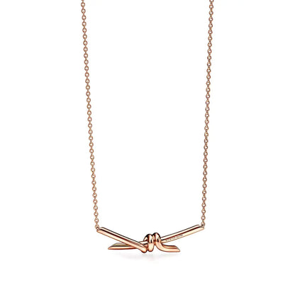 Aura Gilded Knot Necklace-Necklaces-Blizzm