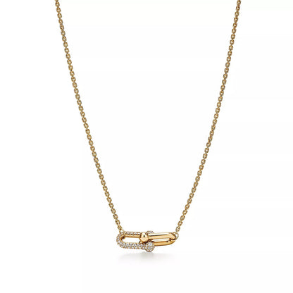 Auriel Double Link Pendant-Necklaces-Blizzm