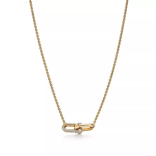 Auriel Double Link Pendant-Necklaces-Blizzm