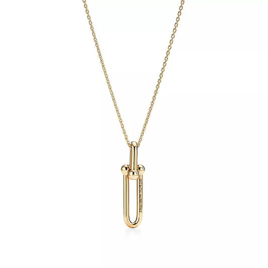 Auriel Elongated Link Pendant-Necklaces-Blizzm
