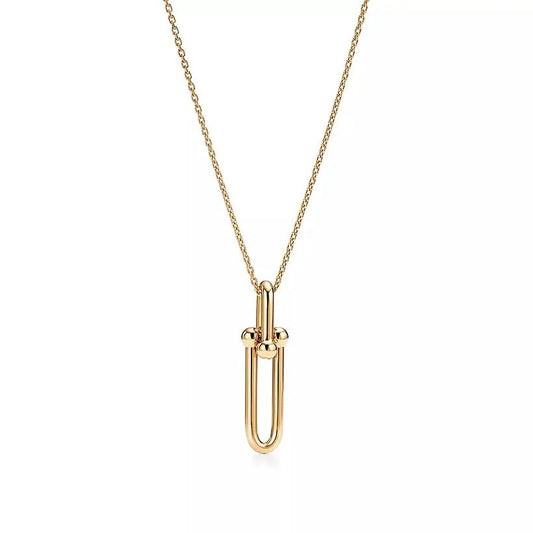 Auriel Elongated Link Pendant-Necklaces-Blizzm