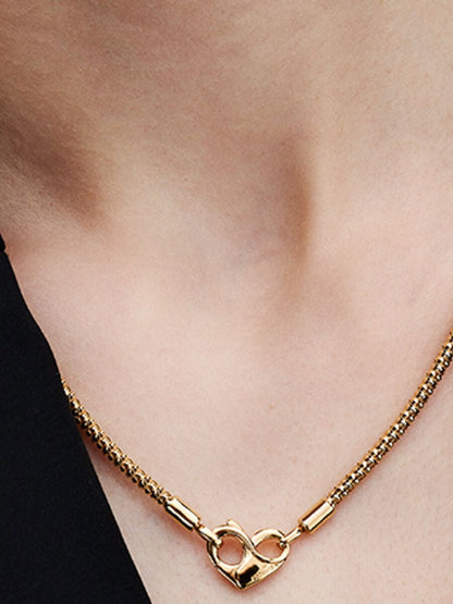Auriel Studded Chain Necklace-Necklaces-Blizzm