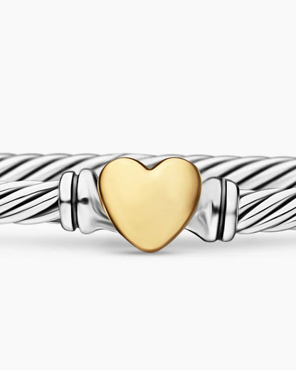 Cable Heart Station Bracelet-Bracelets-Blizzm