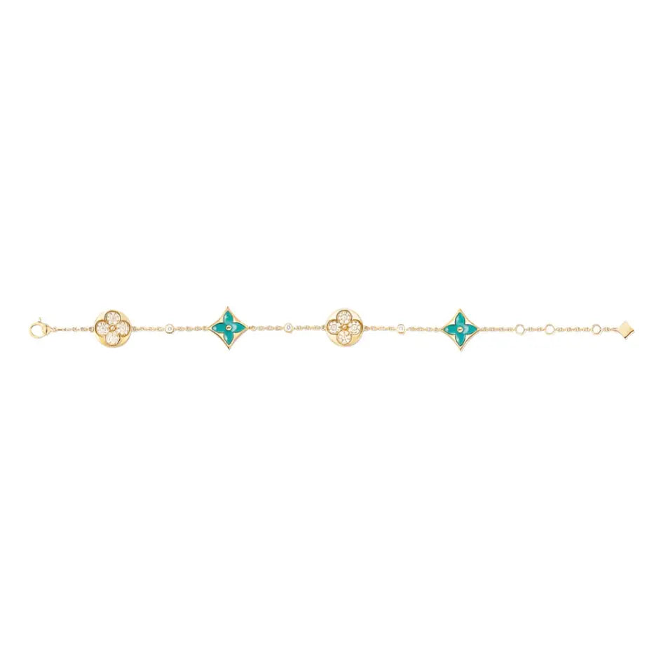 Color Muse Multi-Pattern Bracelet - White/Green-Bracelets-Blizzm