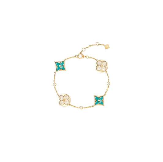 Color Muse Multi-Pattern Bracelet - White/Green-Bracelets-Blizzm