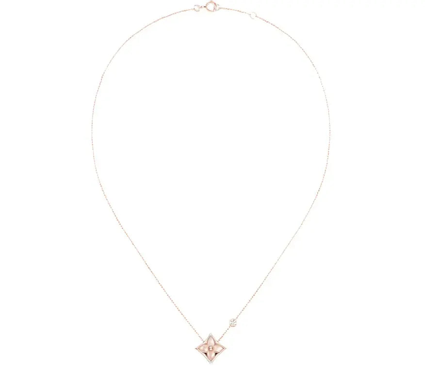 Color Muse Star Necklace - Pink-Necklaces-Blizzm