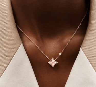 Color Muse Star Necklace - Pink-Necklaces-Blizzm