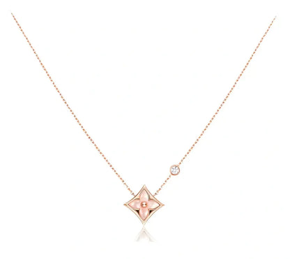 Color Muse Star Necklace - Pink-Necklaces-Blizzm