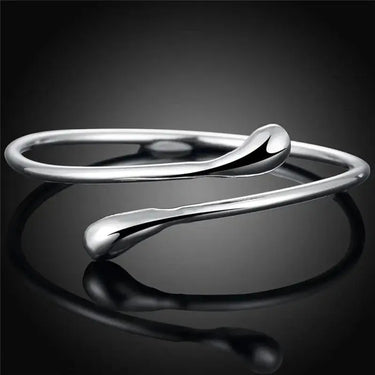 Elongated Teardrop Bangle-Bracelets-Blizzm