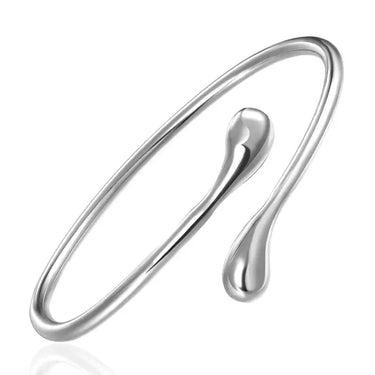Elongated Teardrop Bangle-Bracelets-Blizzm