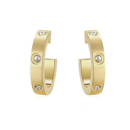 Eternity Screw-Motif Hoops-Earrings-Blizzm