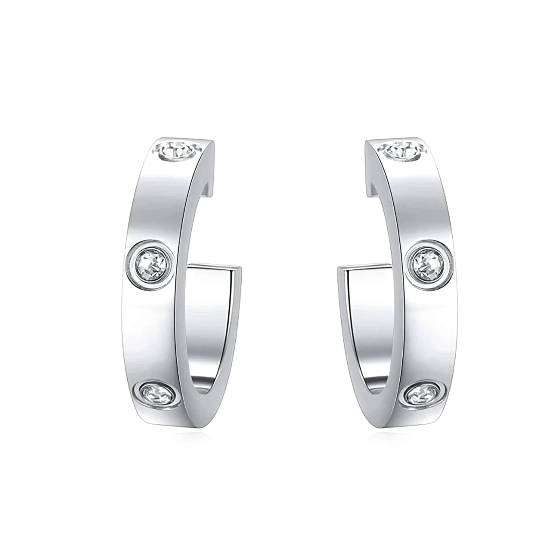 Eternity Screw-Motif Hoops-Earrings-Blizzm