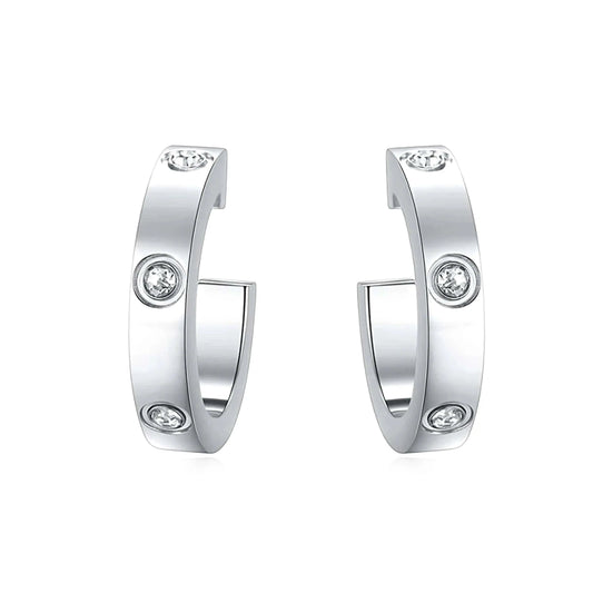 Eternity Screw-Motif Hoops-Earrings-Blizzm
