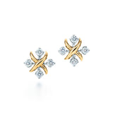 Sixteen Stone X-Motif Crystal Earrings