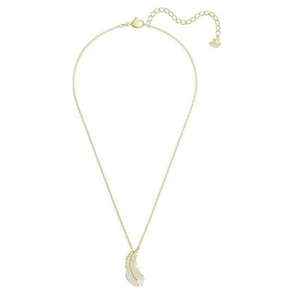 Golden Feather Radiance Necklace-Necklaces-Blizzm
