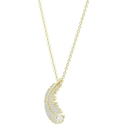 Golden Feather Radiance Necklace-Necklaces-Blizzm