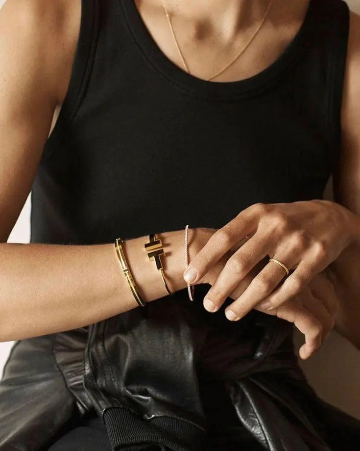 Inlay Crossbar Wire Bracelet-Bracelets-Blizzm