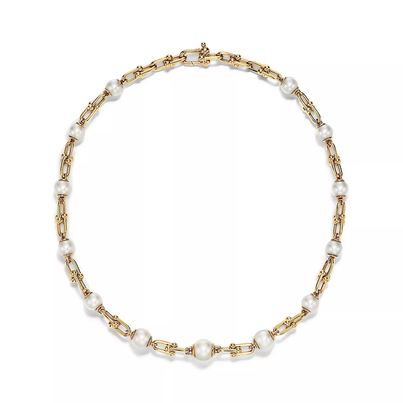 Isla Graduated Pearl Link Necklace-Necklaces-Blizzm