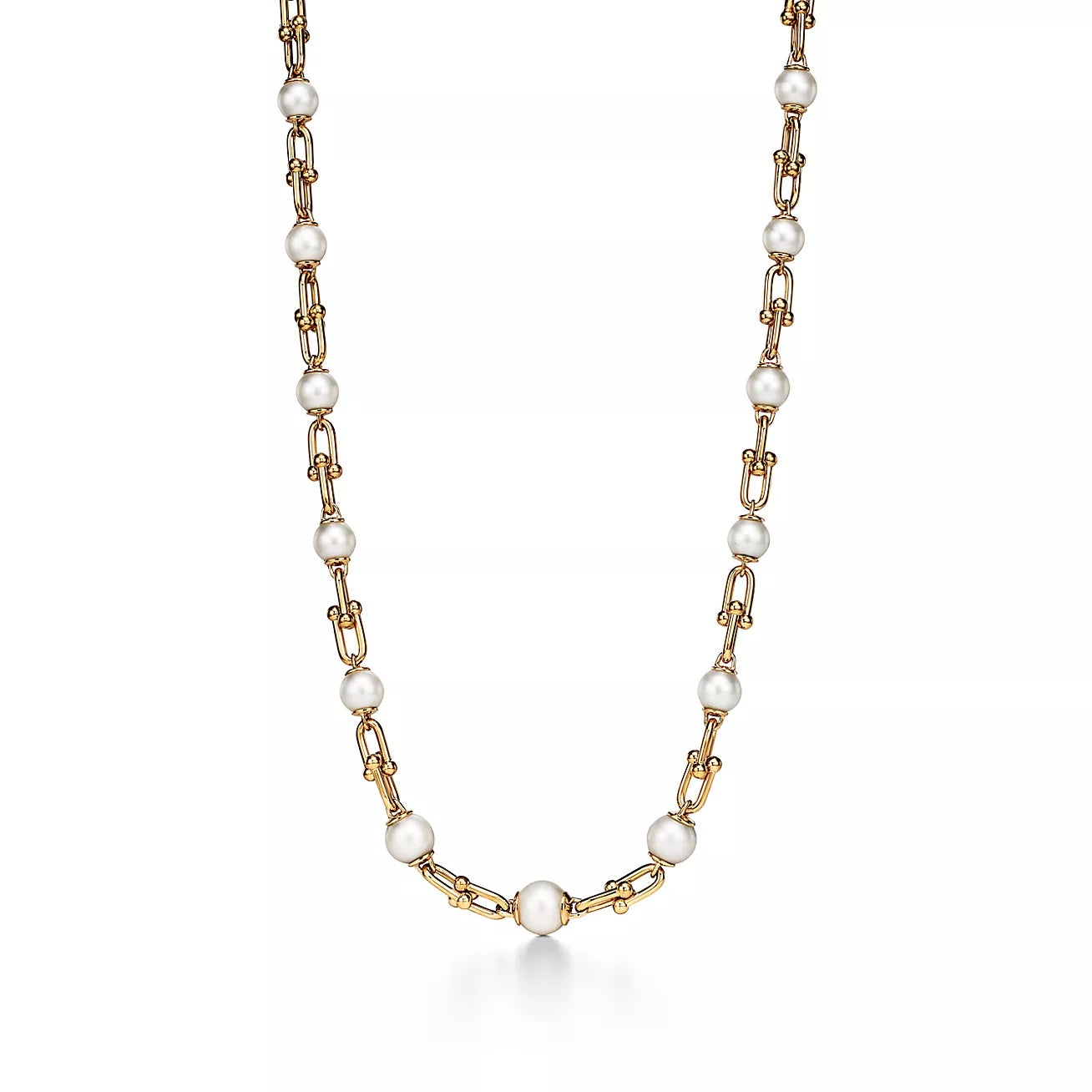 Isla Graduated Pearl Link Necklace-Necklaces-Blizzm