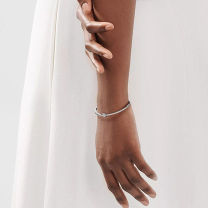 Linea Pave Hinged Bangle-Bracelets-Blizzm