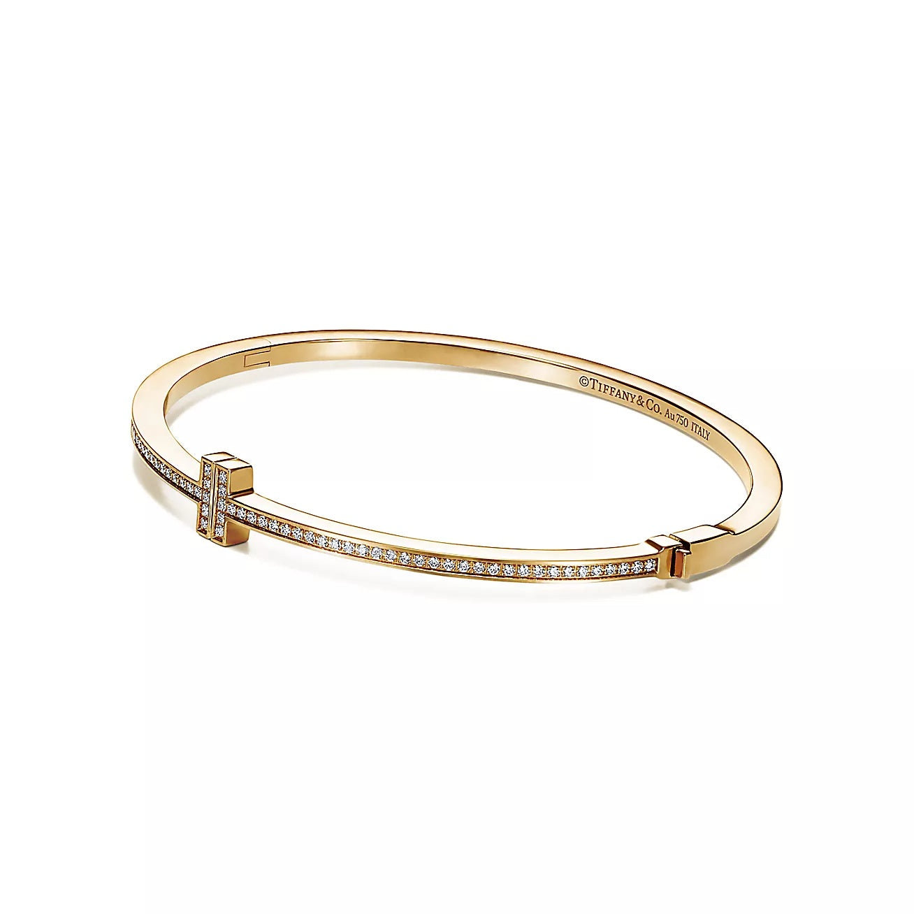 Linea Pave Hinged Bangle-Bracelets-Blizzm