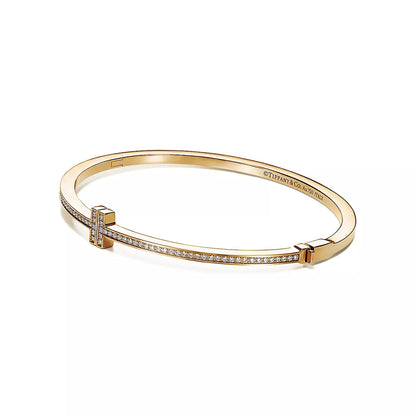Linea Pave Hinged Bangle-Bracelets-Blizzm