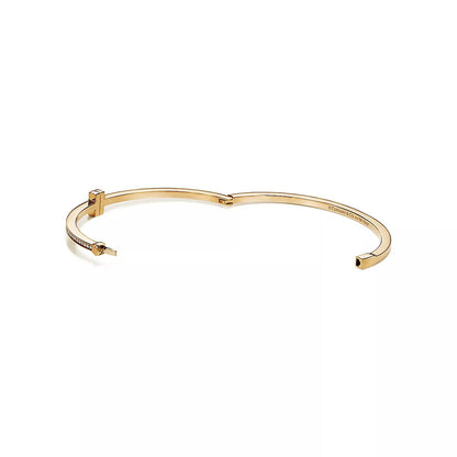 Linea Pave Hinged Bangle-Bracelets-Blizzm