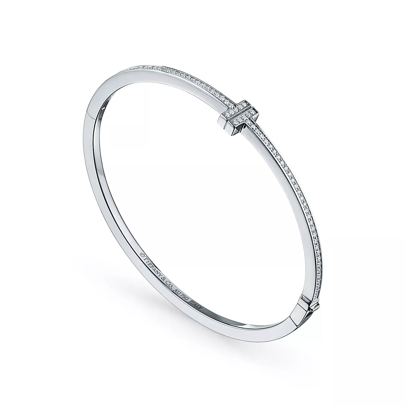 Linea Pave Hinged Bangle-Bracelets-Blizzm