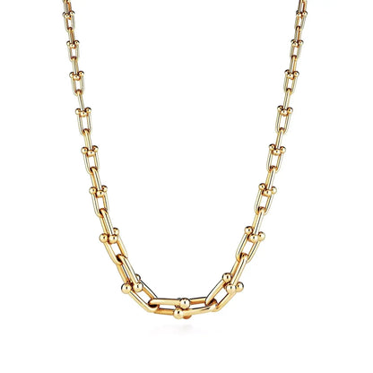 Link Graduated Necklace-Necklaces-Blizzm